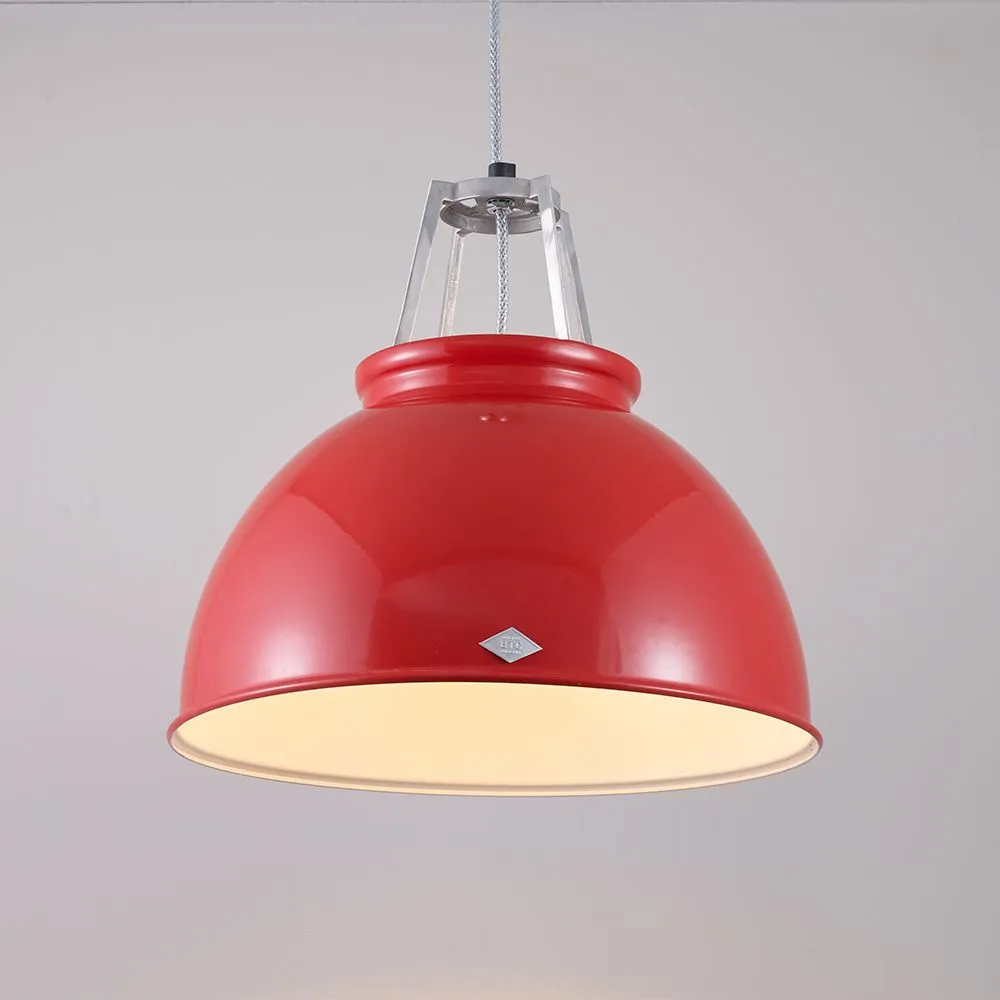 Size 3 Pendant Light Industrial - Red