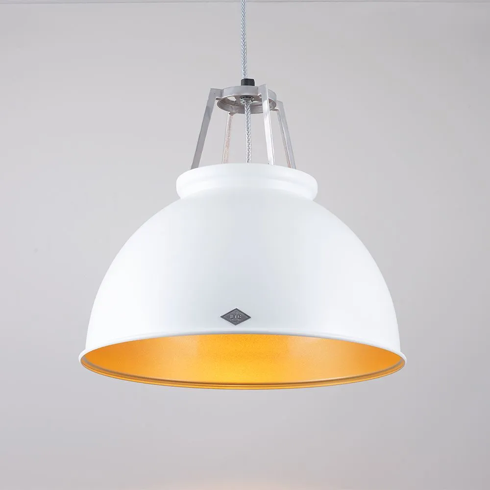 Size 3 Pendant Light Industrial - White, Metal