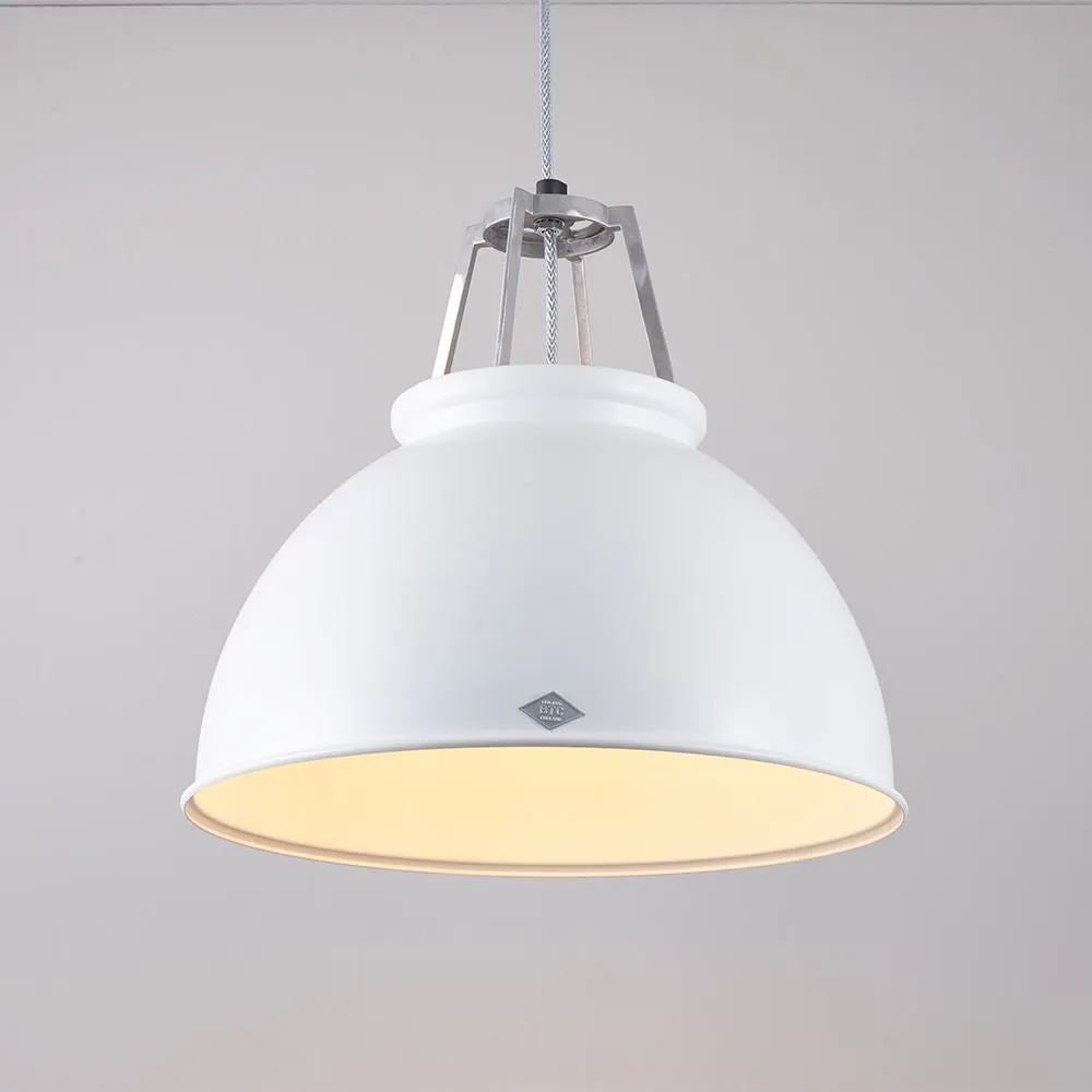 Size 3 Pendant Light Industrial - White