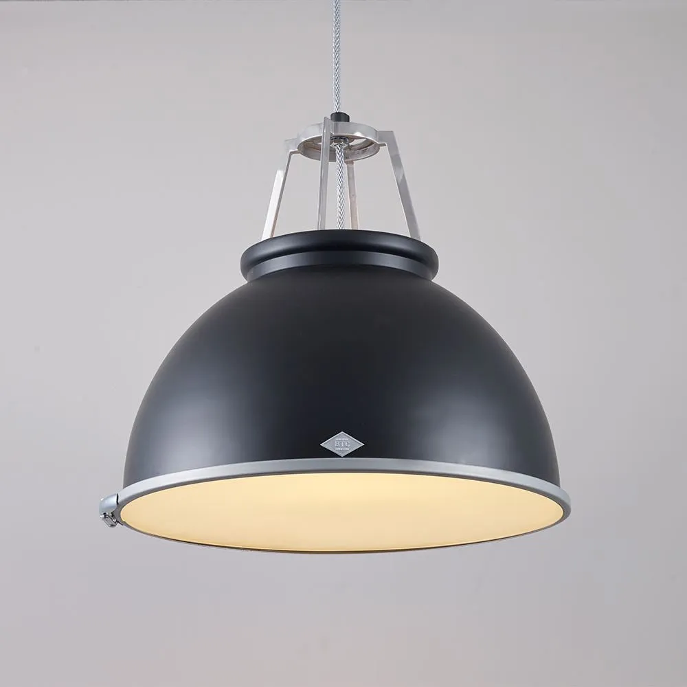 Size 3 Pendant Light with Diffuser - Black