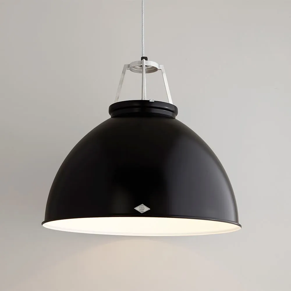 Size 5 Pendant Light Industrial - Black