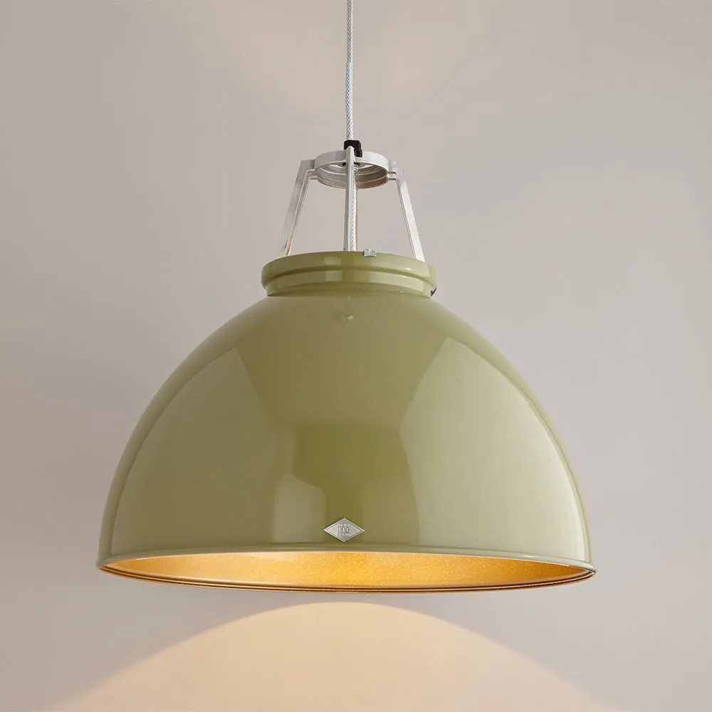 Size 5 Pendant Light Industrial - Green, Metal