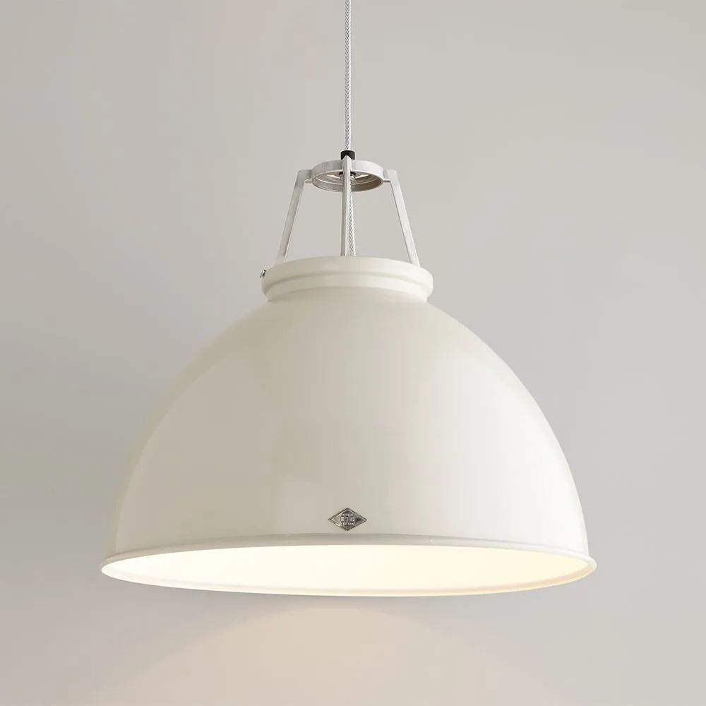 Size 5 Pendant Light Industrial - Putty Grey