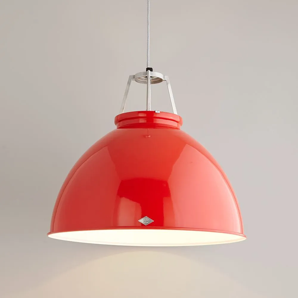 Size 5 Pendant Light - Red, Steel
