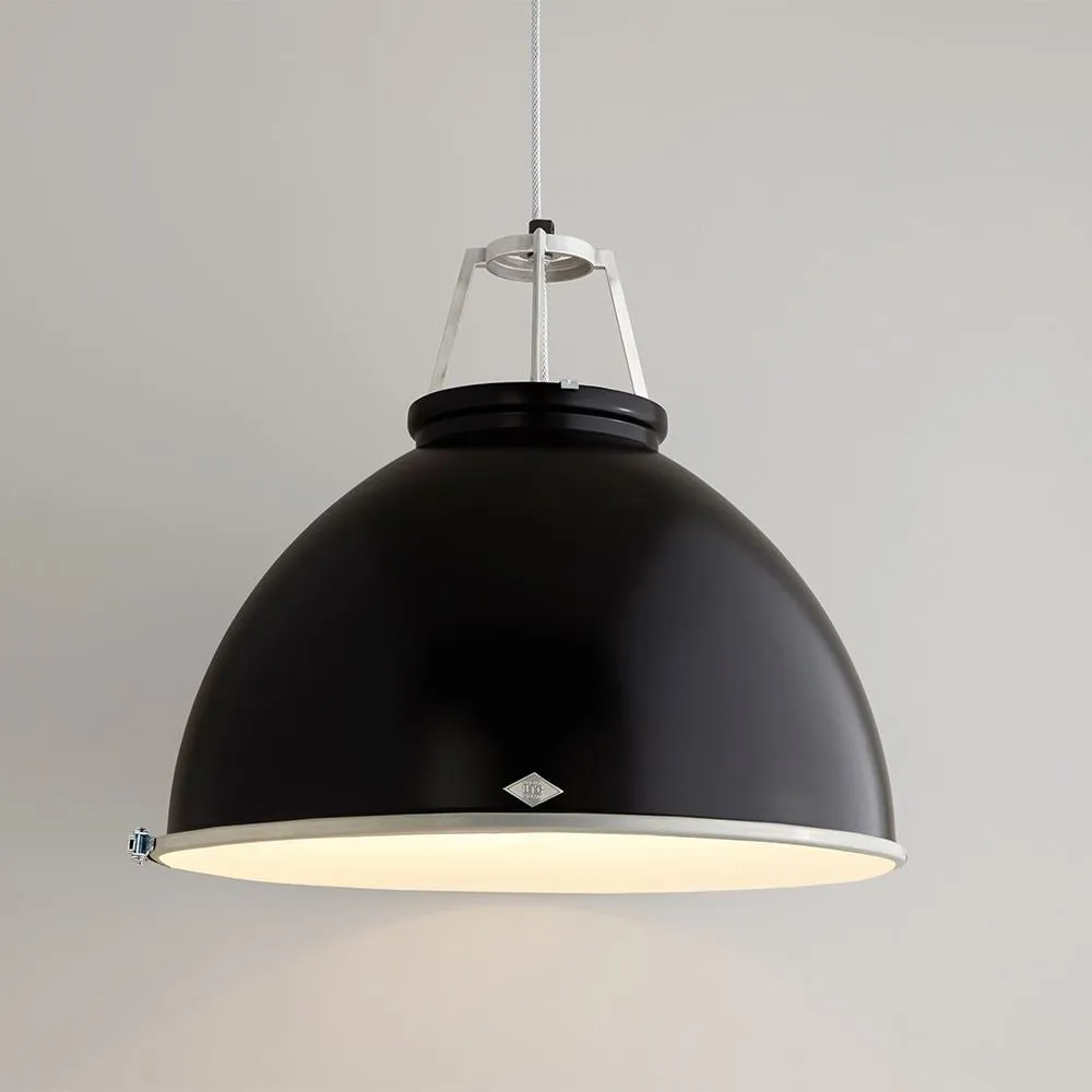 Size 5 Pendant Light with Diffuser - Black