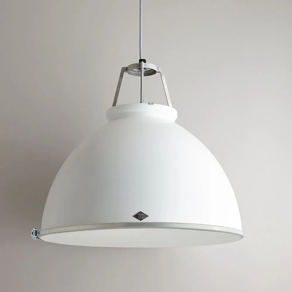 Size 5 Pendant Light with Diffuser - White