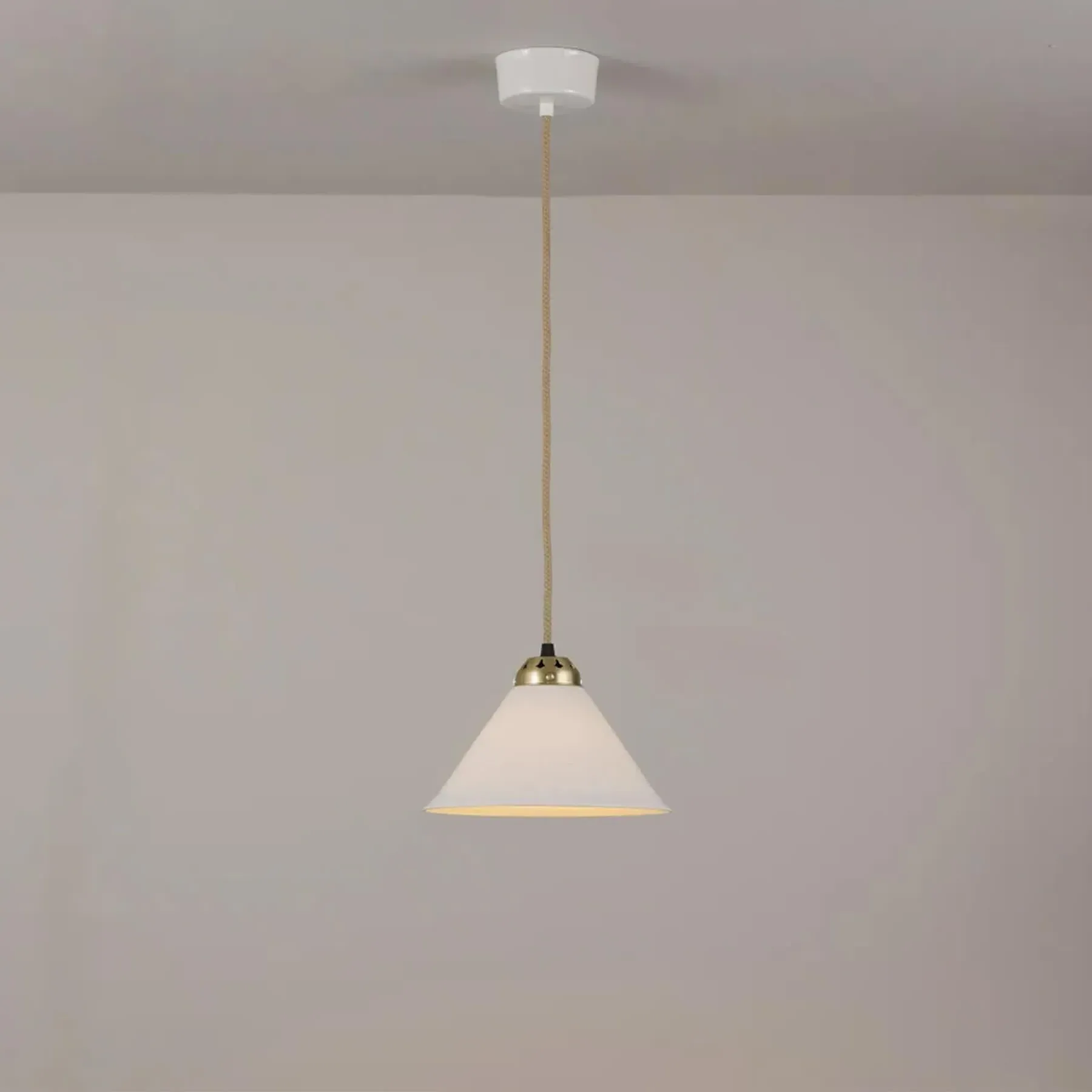 Small Cobb Pendant Light - Bone China image