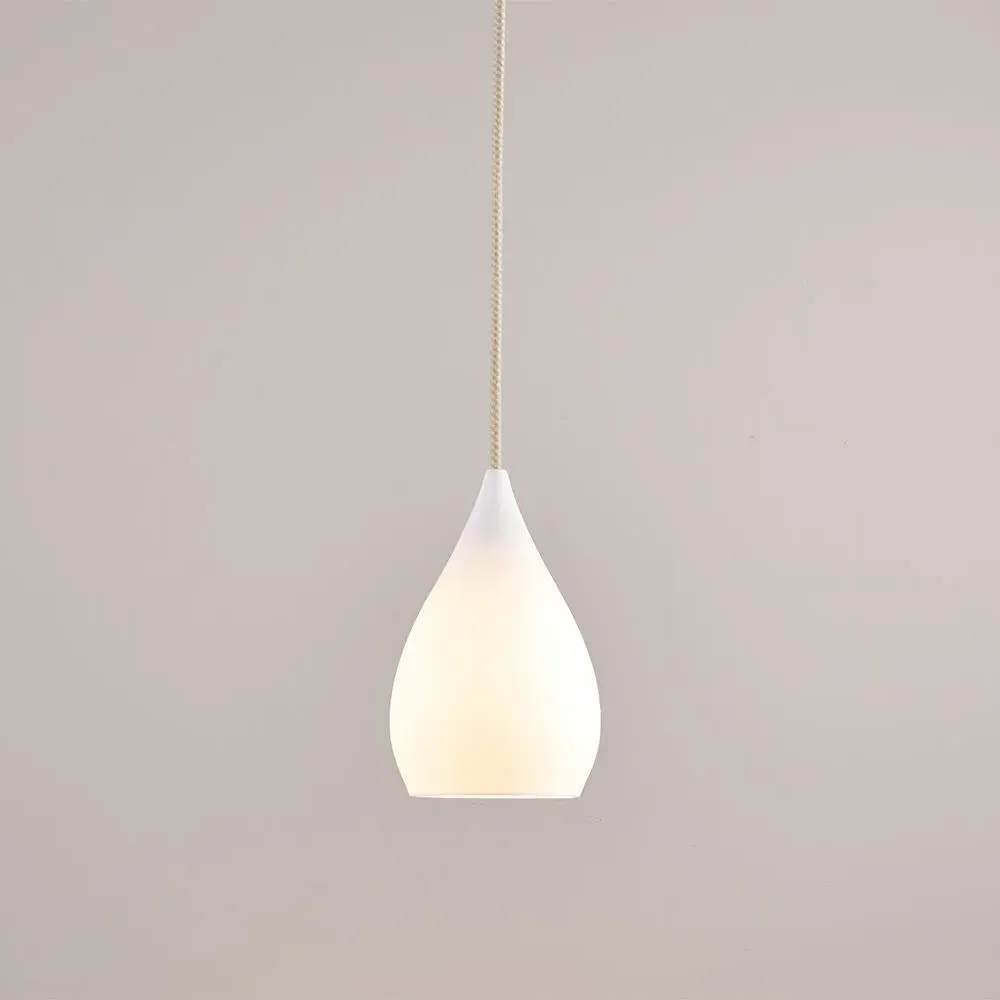 Small Cone Pendant Light - White, Bone China
