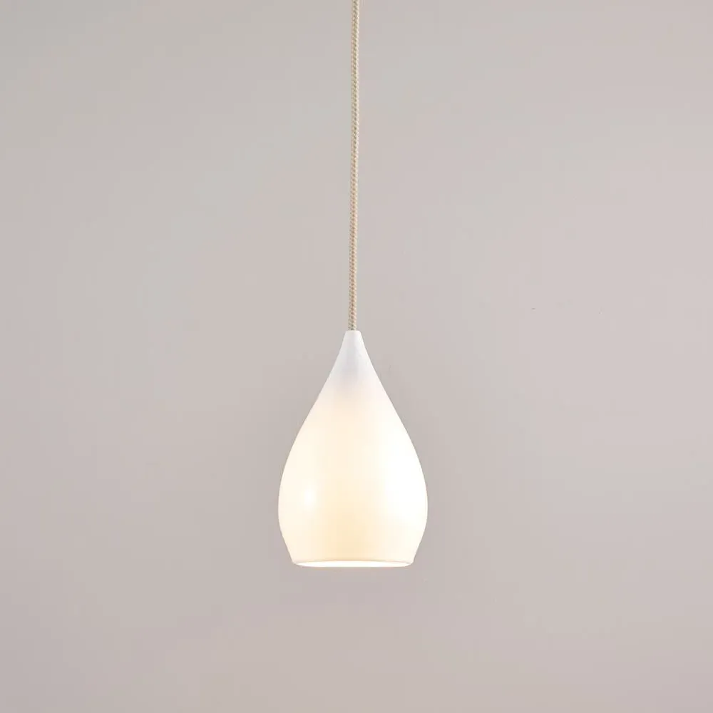 Small Cone Pendant Light - White, Bone China