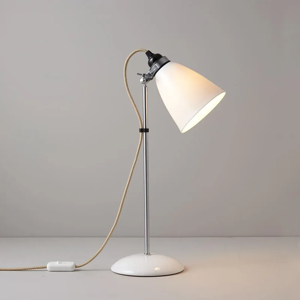 Small Dome Table Lamp with Switch - Bone China