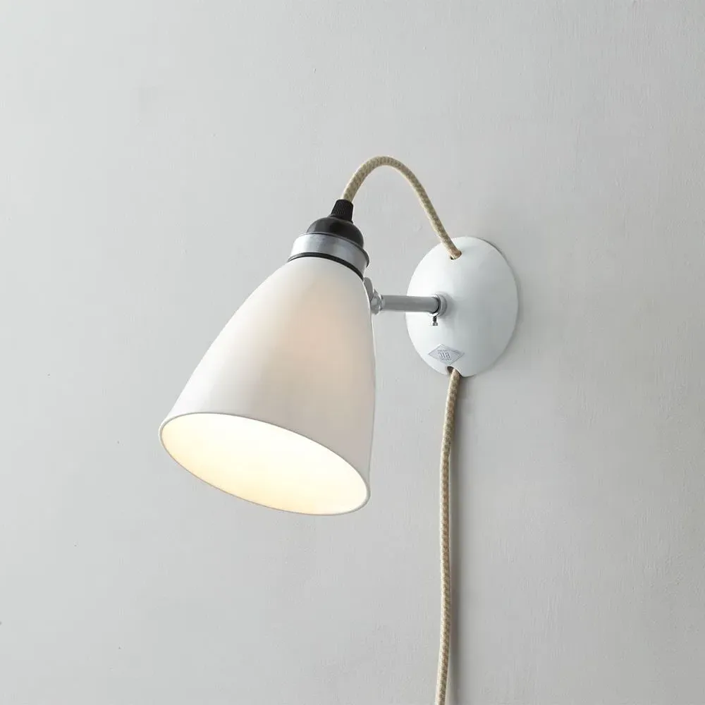 Small Dome Wall Light with Switch - Bone China