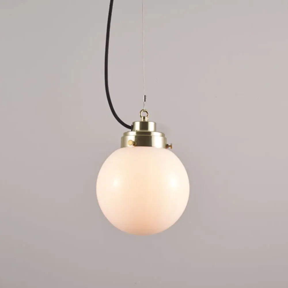 Small Globe Pendant Light - Opal, Glass
