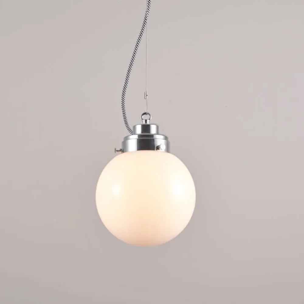 Small Globe Pendant Light - Opal, Glass image