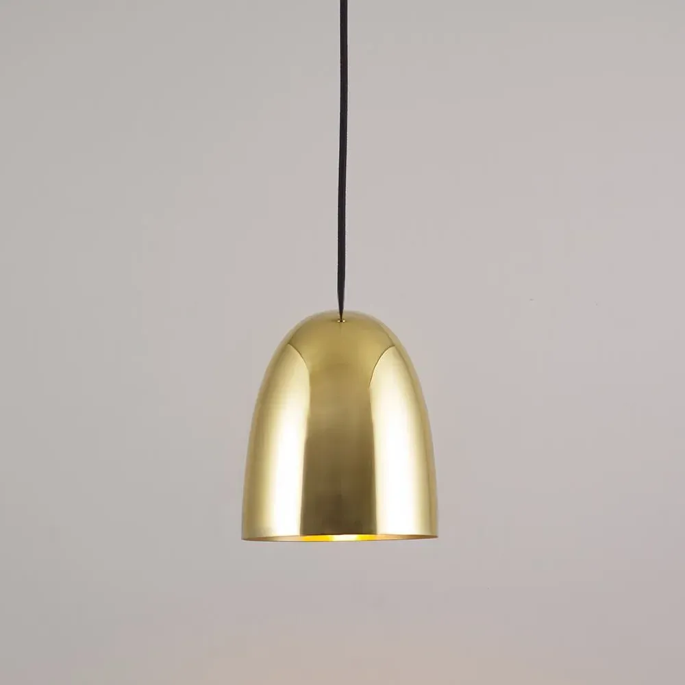 Small Pendant Light - Brass, Polished Metal