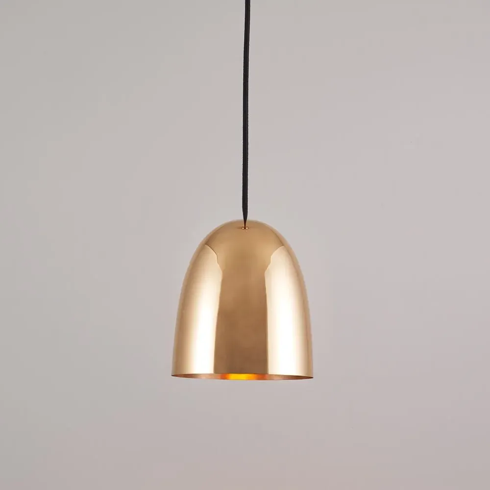 Small Pendant Light - Copper, Polished Metal