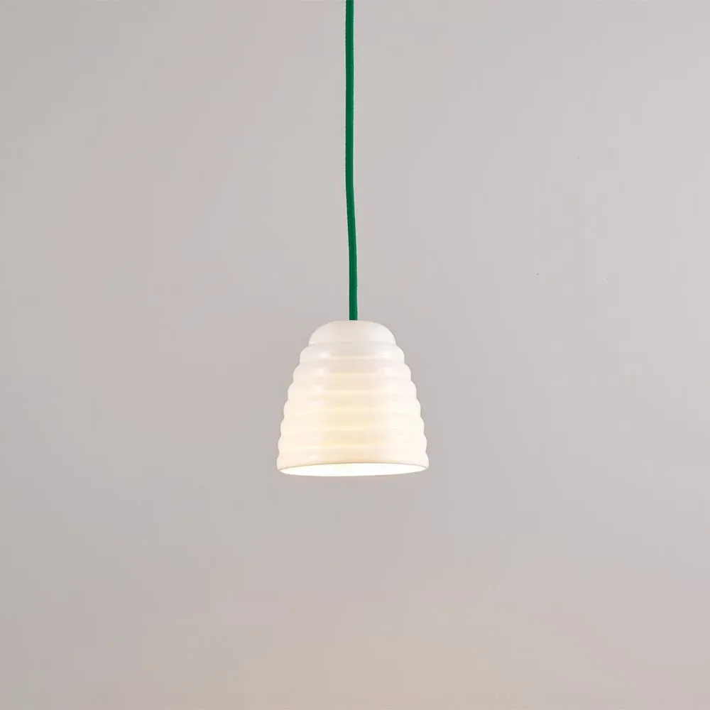 Small Pendant Light - Red, Bone China