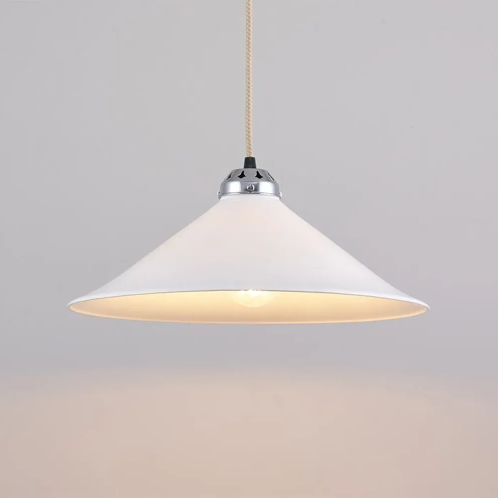 Small Pendant Light - White, Bone China