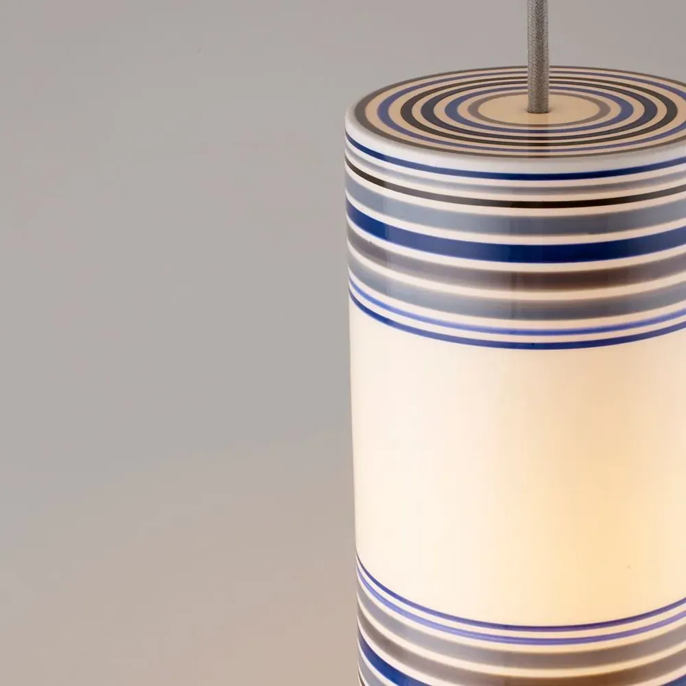 Small Pendant Light with Ceiling Rose - Blue