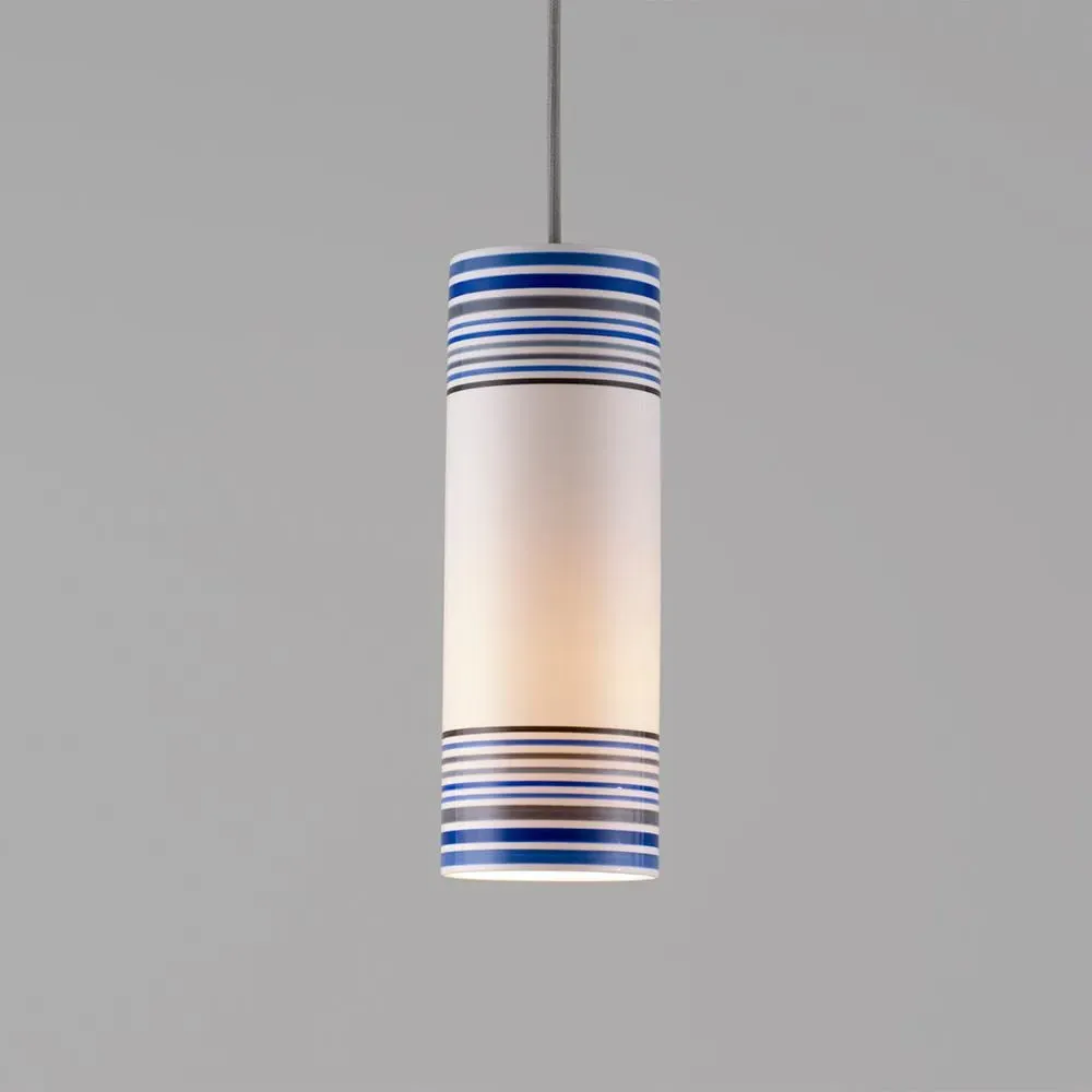 Small Pendant Light with Ceiling Rose - Blue