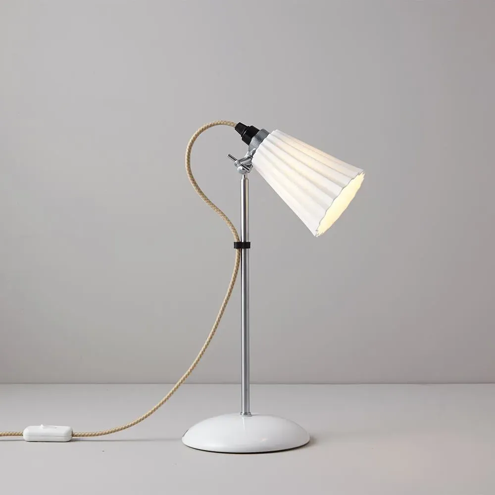 Small Pleat Table Lamp - Stainless Steel, Bone China