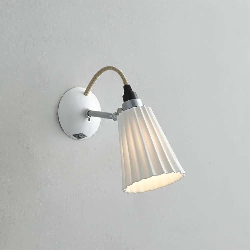 Small Pleat Wall Light - Bone China