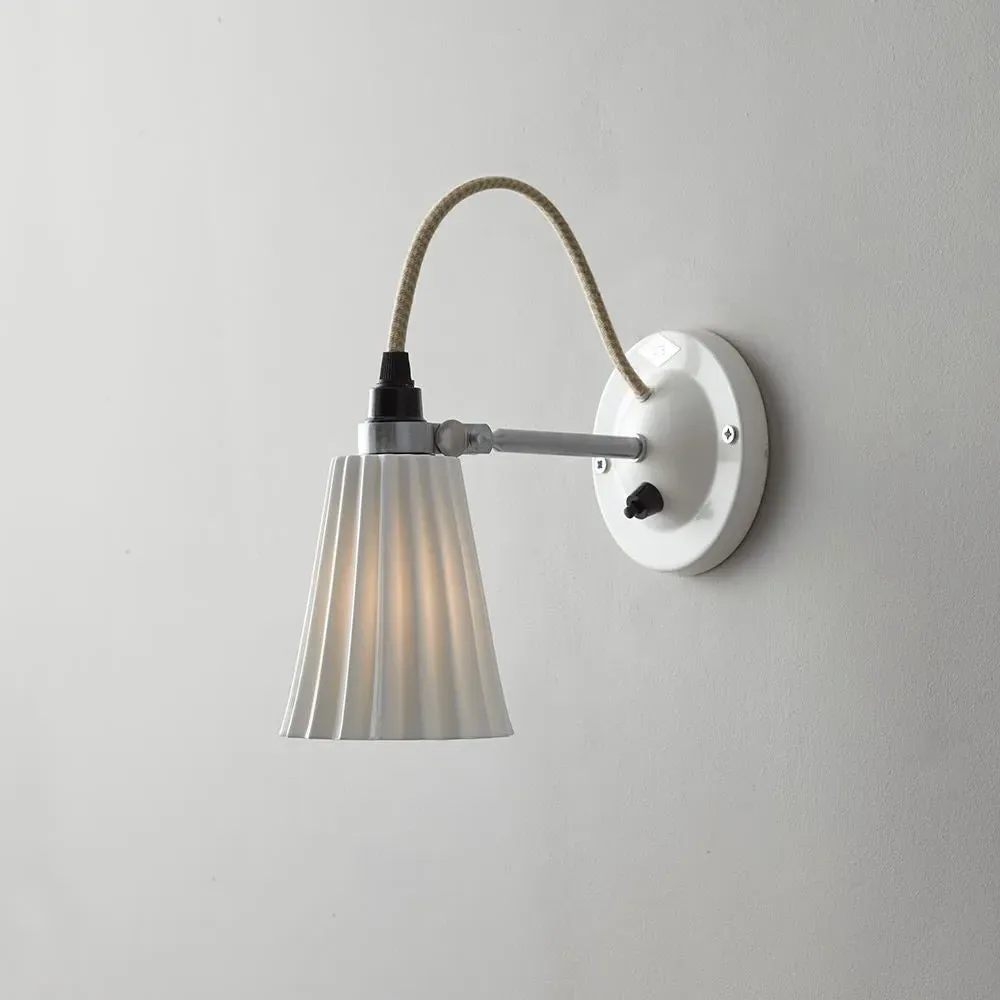 Small Pleat Wall Light - Bone China
