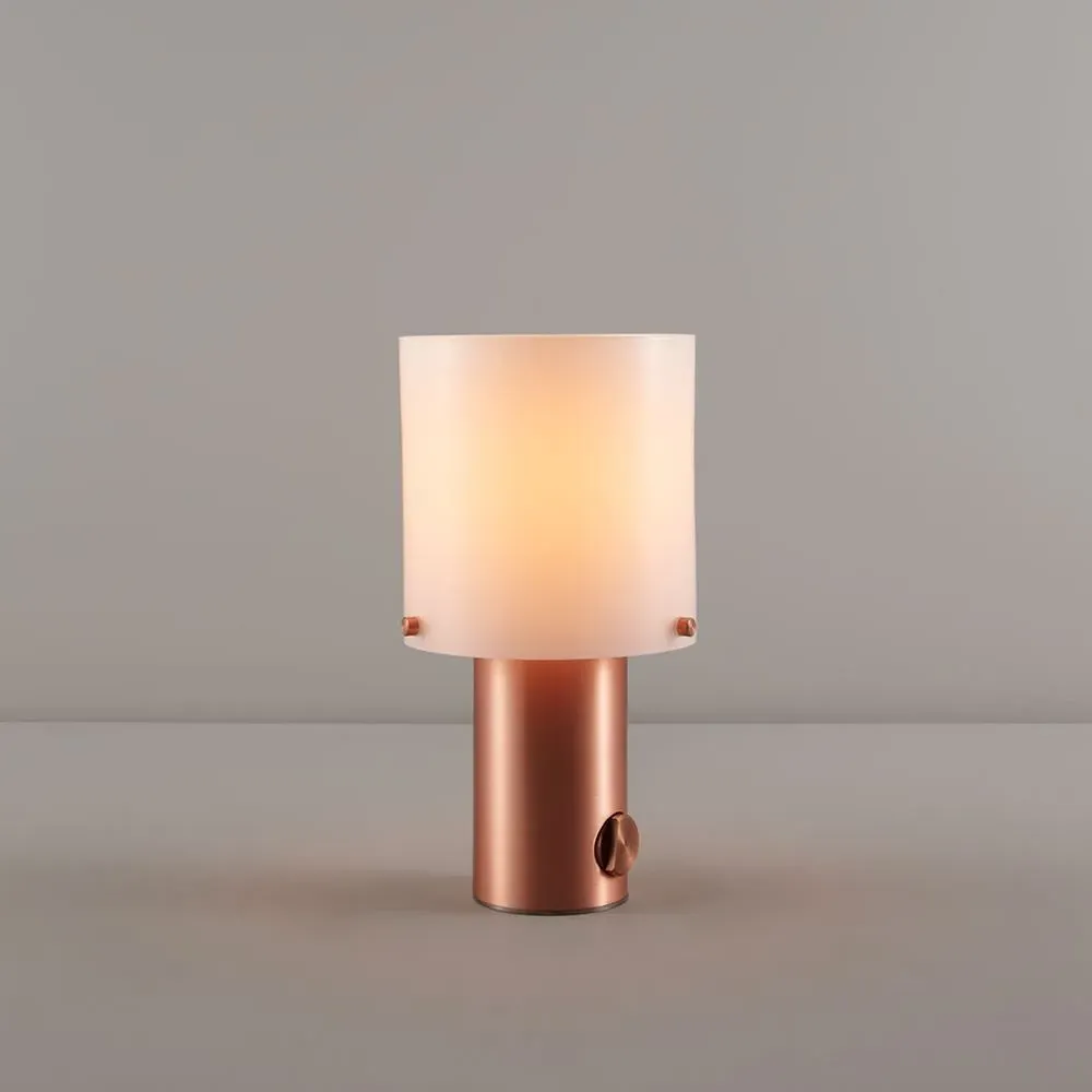 Small Table Lamp with Dimmer - Anthracite, Brass
