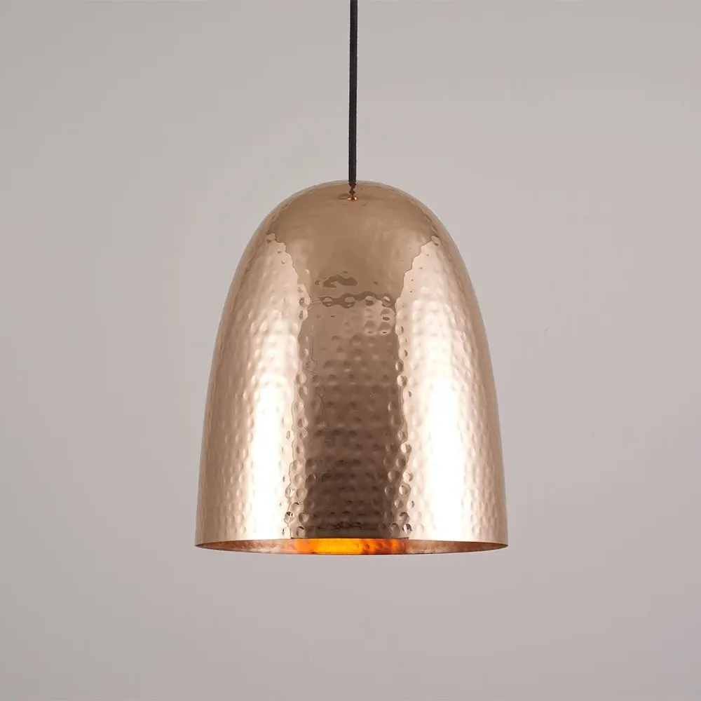 Stanley Large Pendant Light - Hammered, Nickel
