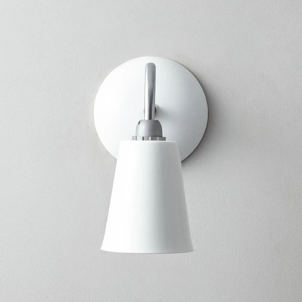 Swan Wall Light - Chrome, Bone China