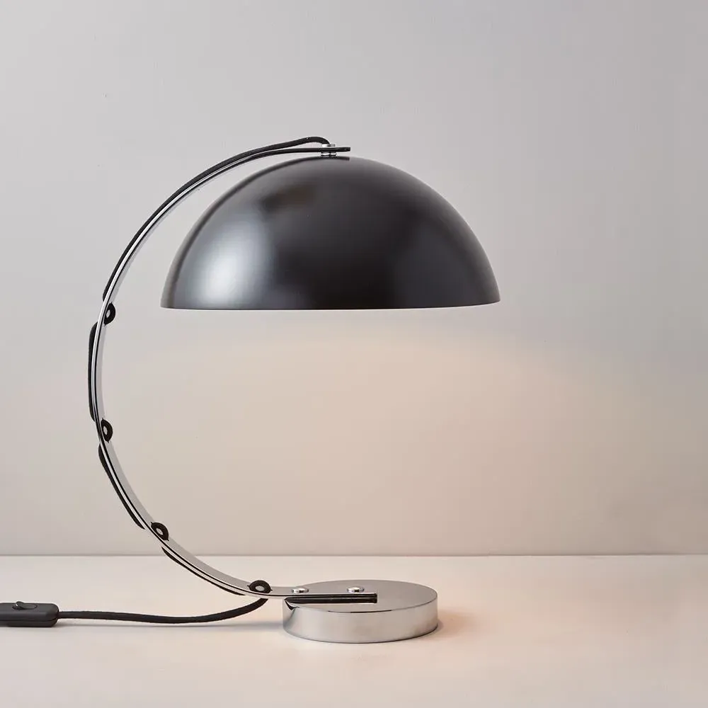 Table Lamp with Chrome Base - Black, Aluminium image