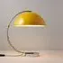 Table Lamp with Chrome Base - Yellow, Aluminium