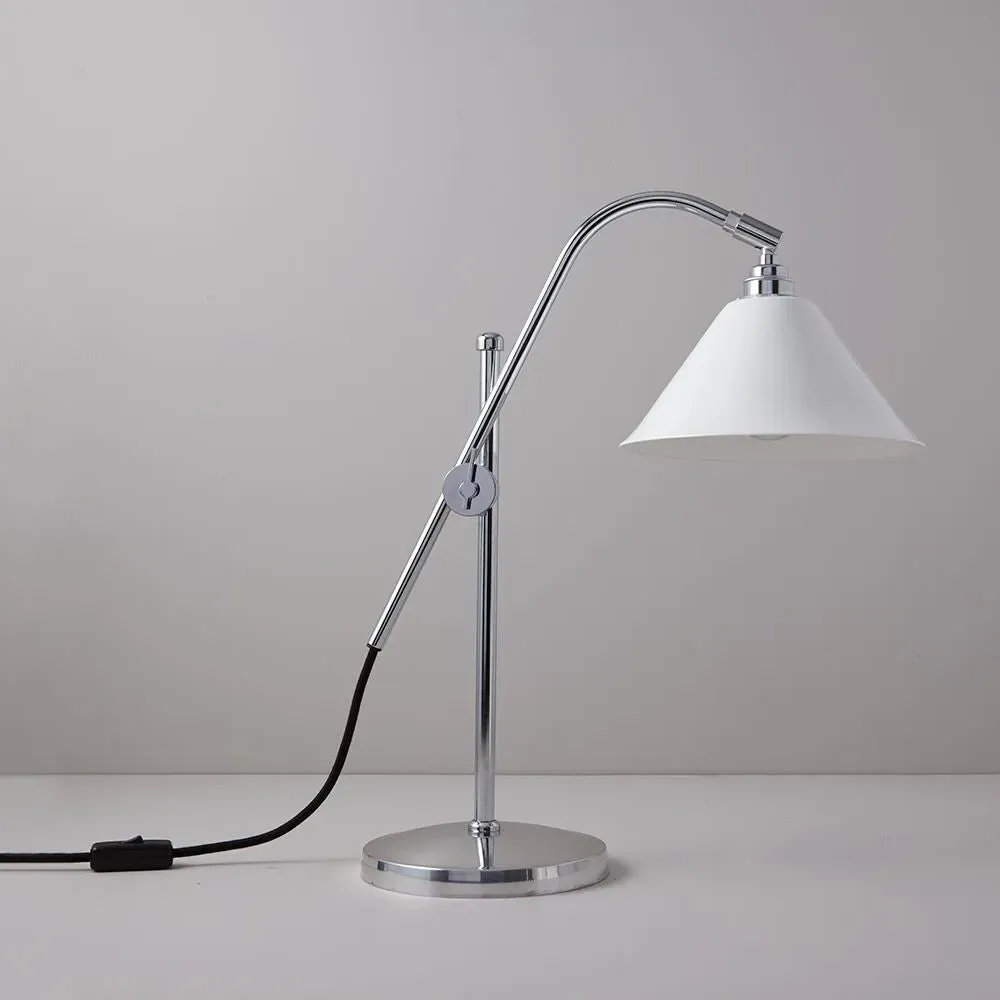 Task Ceramic Table Lamp - Chrome