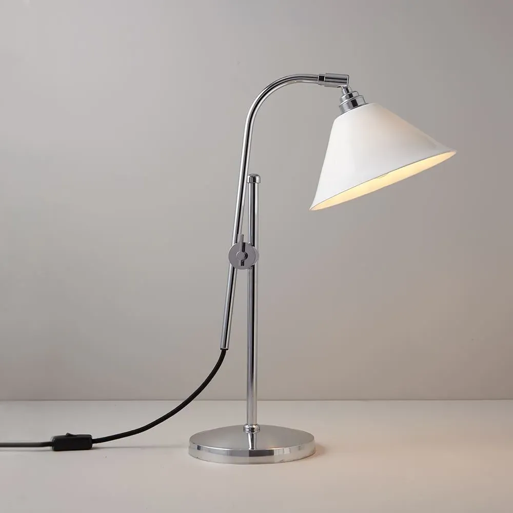 Task Ceramic Table Lamp - Chrome