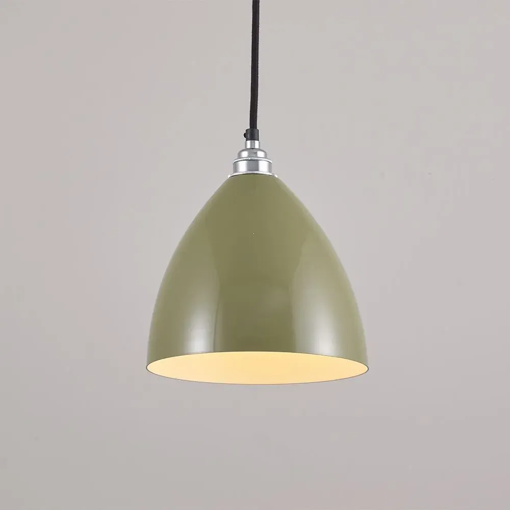 Task Pendant Light - Olive Green, Aluminium