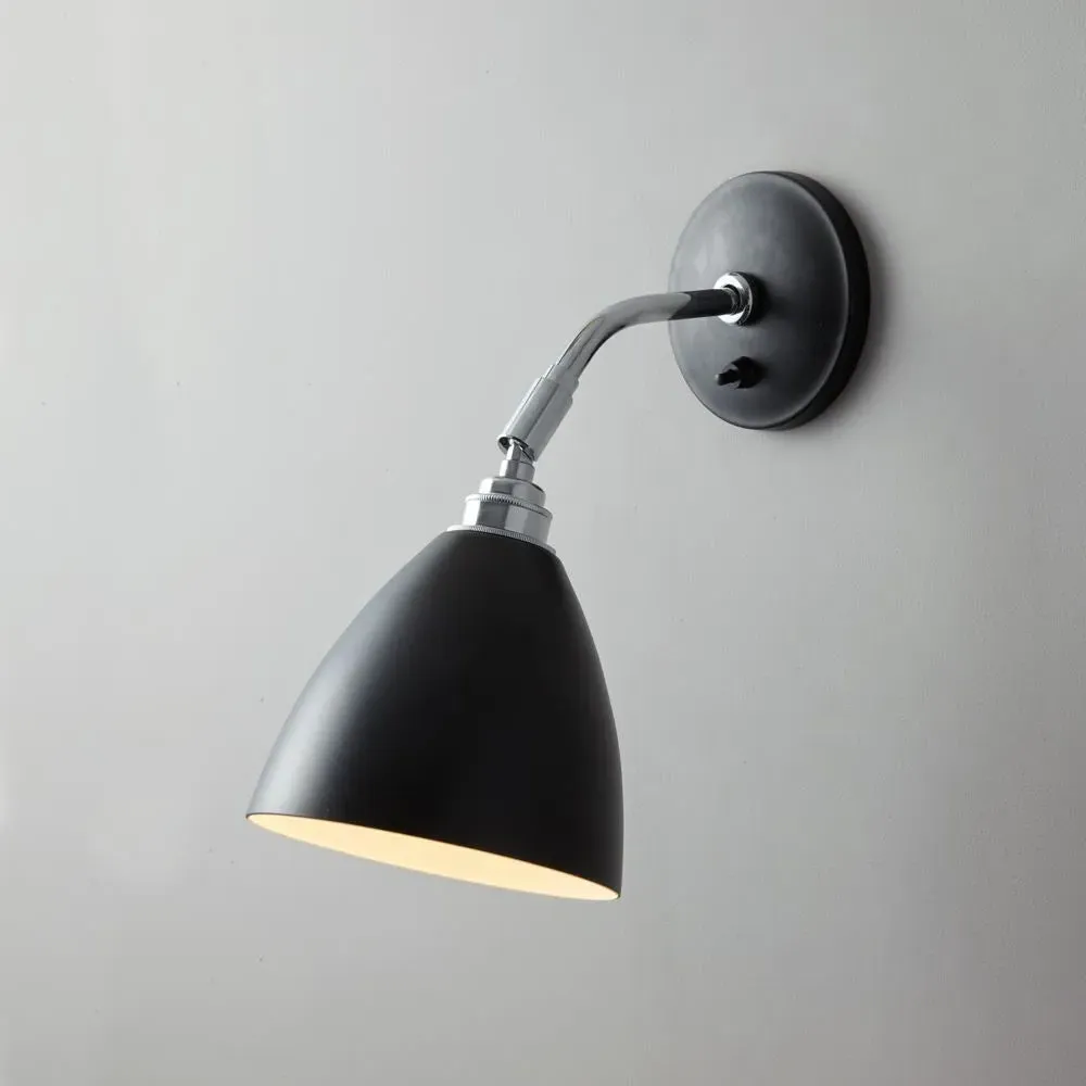 Task Short Wall Light with Adjustable Shade - Cream