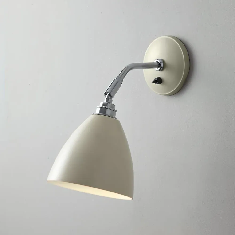 Task Short Wall Light with Adjustable Shade - Cream