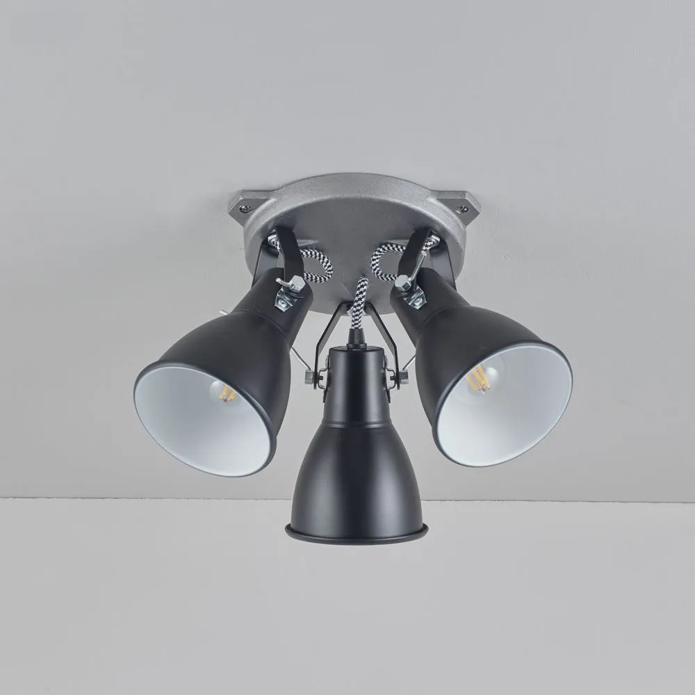 Triple Ceiling Light - Natural, Aluminium