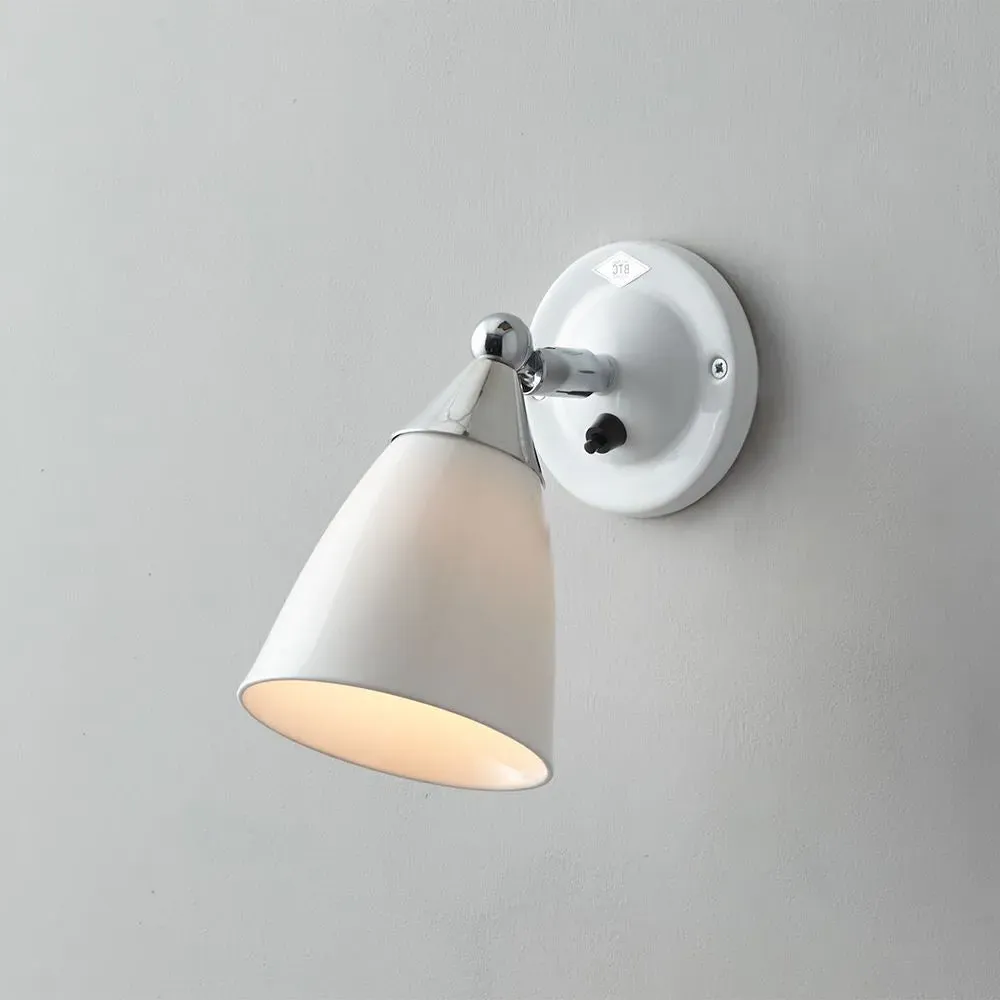 Wall Light Adjustable Switched - Bone China