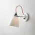 Wall Light with Red Cable - White, Bone China