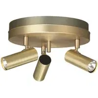 3-Spot Ceiling Spotlight - Brass, Metal