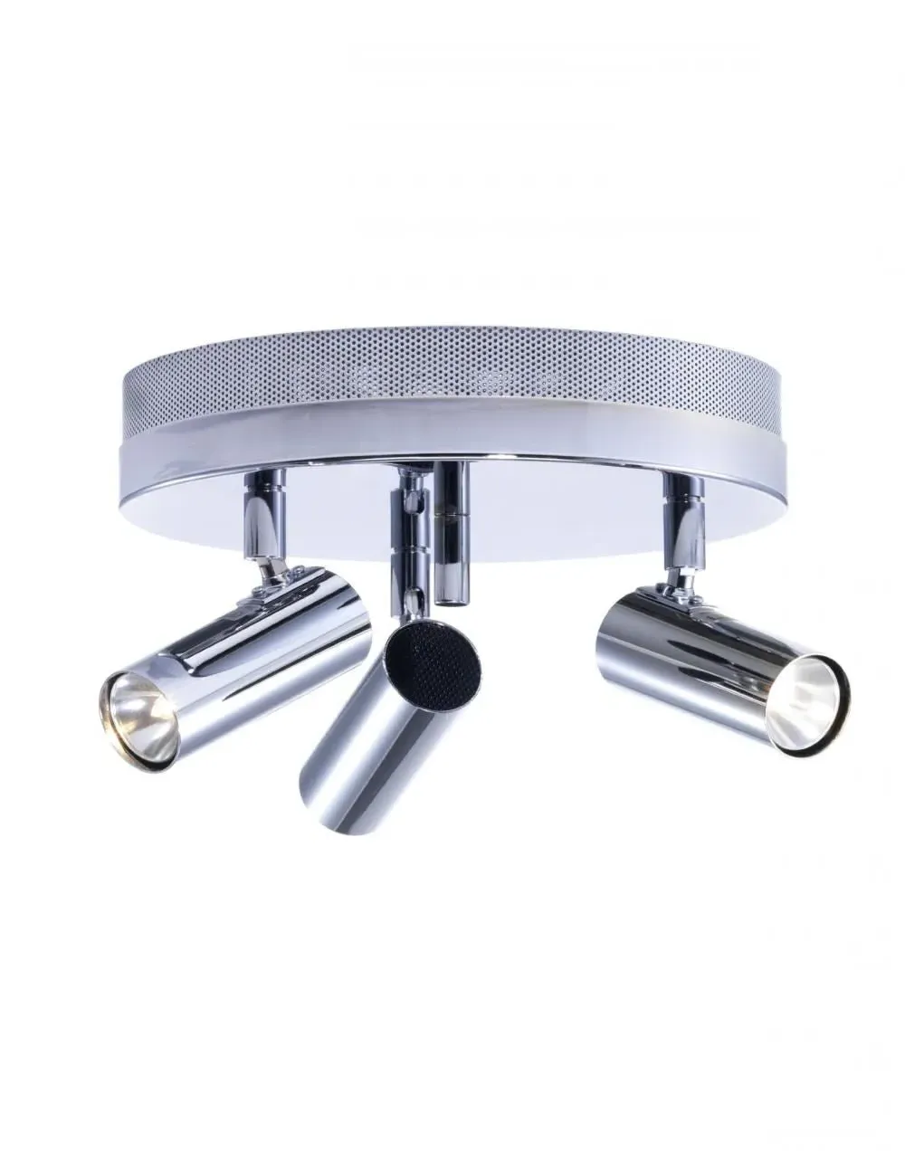 3-Spot Ceiling Spotlight - Chrome, Metal