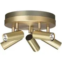 5-Spot Ceiling Spotlight - Brass, Metal