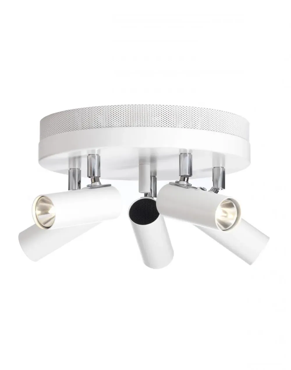 5-Spot Ceiling Spotlight - White, Metal