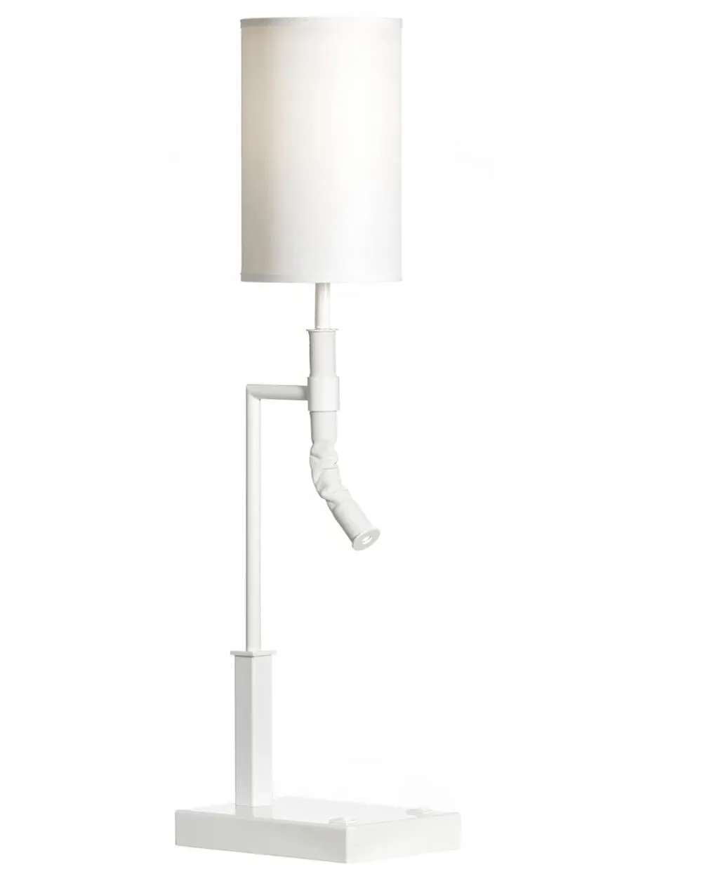 Adjustable Table Lamp with Leather Arm - Brass