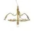 Chandelier with Glass Holders - Brass, Crystal