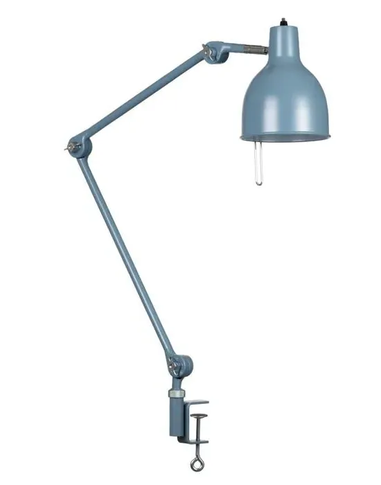 Clamp Table Lamp with Cord - Misty Blue