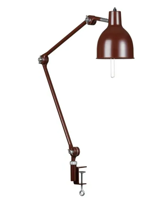 Clamp Table Lamp with Cord - White