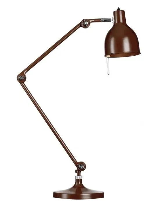 Desk Lamp with Metal Detailing - Red, Enamel