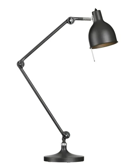 Desk Lamp with Metal Detailing - White, Enamel