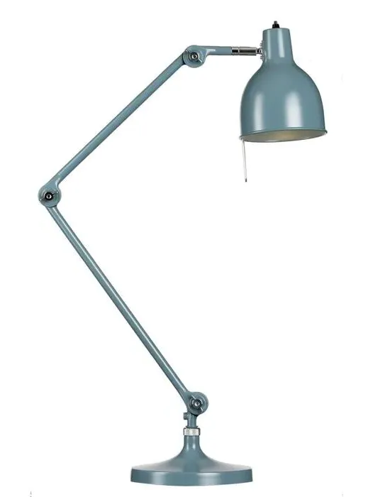 Desk Lamp with Metal Detailing - White, Enamel